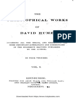 The Philisophical Works of David Hume Vol I PDF