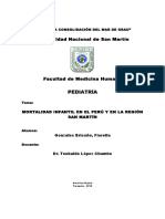 Mortalidad Infantil en El Peru y en La Region San Martin