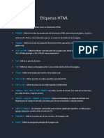 Etiquetas HTML