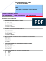 NS Grade 9 Term 2ASSESSMENT TASKS - MATTER AND MATERIALS PDF