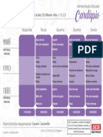 Cardápio - Integral e Parcial - Semana de 01até 05 de Maio de 2023