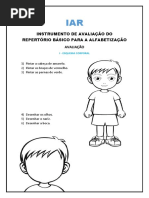 Instrumento de Avaliação Do Repertório Básico para A Alfabetização Avaliação