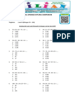 Soal Operasi Hitung Campuran Perkalian Pembagian Pengurangan Dan Penjumlahan Level 4