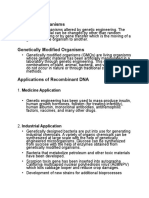 Application of Recombinant DNA