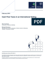 Auerback - Cash Flow Taxes in An Internation Setting PDF