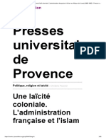 Islam Et Administration Francaise PDF