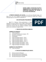 Lei 1.542-03 Dispoe Sobre A Estrutura Politico-Administrativa e Organizacional Da Prefeitura Muni