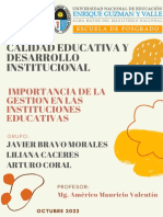 Importancia de La Gestion en Las Instituciones Educativas