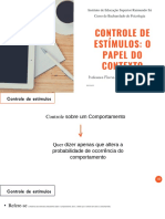 (AULA 8) - Controle de Estímulos - o Papel Do Contexto PDF