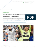 Real Madrid vs. Manchester City - Pronósticos, Apuestas y Predicciones Por Champions League DoradoBet Deportes - FUTBOL-InTERNACIONAL - DEPOR