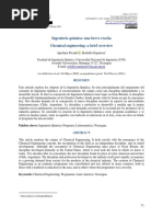 Ingeniería Química: Una Breve Reseña Chemical Engineering: A Brief Overview