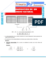 Descomposicion Del Numero Natural para Segundo de Primaria