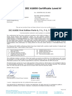 Certificate For TAPCON ETOS Voltage Regulator Unit in Accordance With IEC 61850 Edition 1 Certificates en PDF