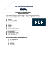 Actividades de La Unidad I