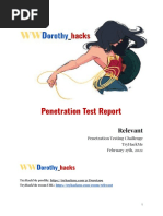 Relevant TryHackMe Pentesting Report by Dorota Kozlowska 1646244313 PDF