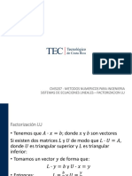 MN06 - Sistemas de Ecuaciones Lineales - LU