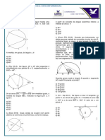 Exercícios de Matemática - Arcos e Circunferências PDF