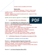 Histoire Lecons La France Dans La Deuxième Guerre Mondiale (1939-1944)