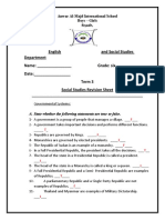 G6 Social Midterm Revision Sheet ANSWER KEY Third Term 2023