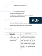 Detailed Lesson Plan (Listening)