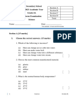 4A Science Midterm Exam