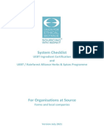 UEBT System Checklist For Organisations at Source July 2021