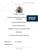 Head Loss Lab Report