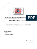 Hawassa Tegbared Industrial and Construction College: Business Plan of Vertical Band Saw Machine