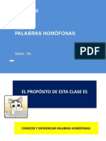 LE 5to - Palabras Homófonas II (PPT) (1) Mendiola