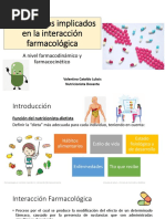 Clase 4 Interacciones Farmacológicas A Nivel Farmacodinámico y Farmacocinético