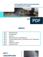 Mezcla Discontinua en Caliente para Capa de Rodadura (Microaglomerado en Caliente) Artículo 452 - 13