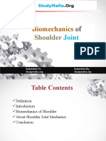 Biomechanics of Shoulder Joint