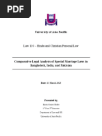 Comparative Legal Analysis of Special Marriage Laws in Bangladesh, India, and Pakistan