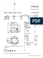 Technical Specifications Tecumseh Compressor 2HP R404 MHBP FH4524Z V