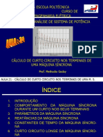 Aula 21 - Cálculo de Curto Circuito Nos Terminais de Uma M.S. R1.2