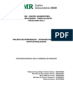 Projeto - Estágio Básico em Processos Psicossociais e Promoção Da Saúde