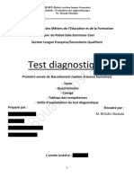 Français EXEMPLE DE TEST DIAGNOSTIQUE