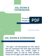 ASL Idioms and Expressions