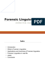 Forensic Linguistics