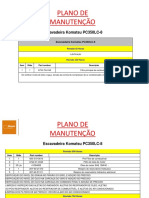 Plano Manutenção PC350LC-8 - Komatsu