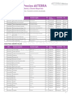 DOTERRA Lista de Precios Price List