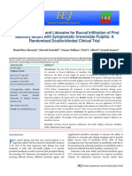 Efficacy of Articaine and Lidocaine For Buccal Infiltration of First Maxillary Molars With Symptomatic Irreversible Pulpitis A Randomized Double-Blinded