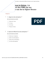 Enquête Sous Le Thème - Le Financement Des PME Par Les Banque Dans La Région Souss Massa - Google Forms