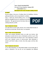 Q.1 What Do You Understand by The Term Decision Making Discuss in Detail?