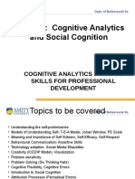 Module I - Cognitive Analytics and Social Cognition