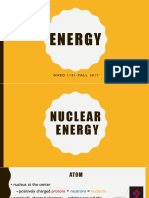 GNED 1101 - Fall - 2017 - Nuclear Energy - & Radioactivity