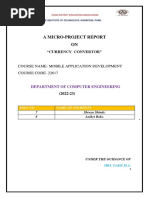 A Micro-Project Report ON: "Currency Convertor"