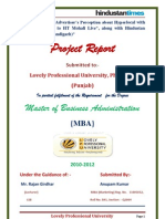 Project Report On "HT Media Limited". by ANUPAM KUMAR