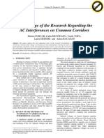 Actual Stage of The Research Regarding The AC Interferences On Common Corridors