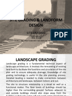 SITE GRADING and LANDFORM DESIGN SITE GR